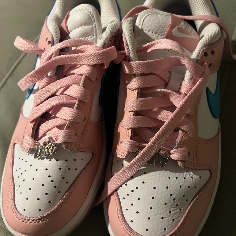 Nike Kids Sneakers in Pink, White, and Blue
